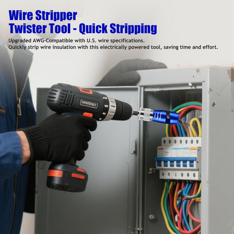 Mozeyerh quick strip and twist action saves time on wiring.