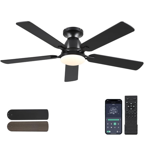 Mpayel ceiling fan with lights, 52-inch, designed for versatile living room illumination