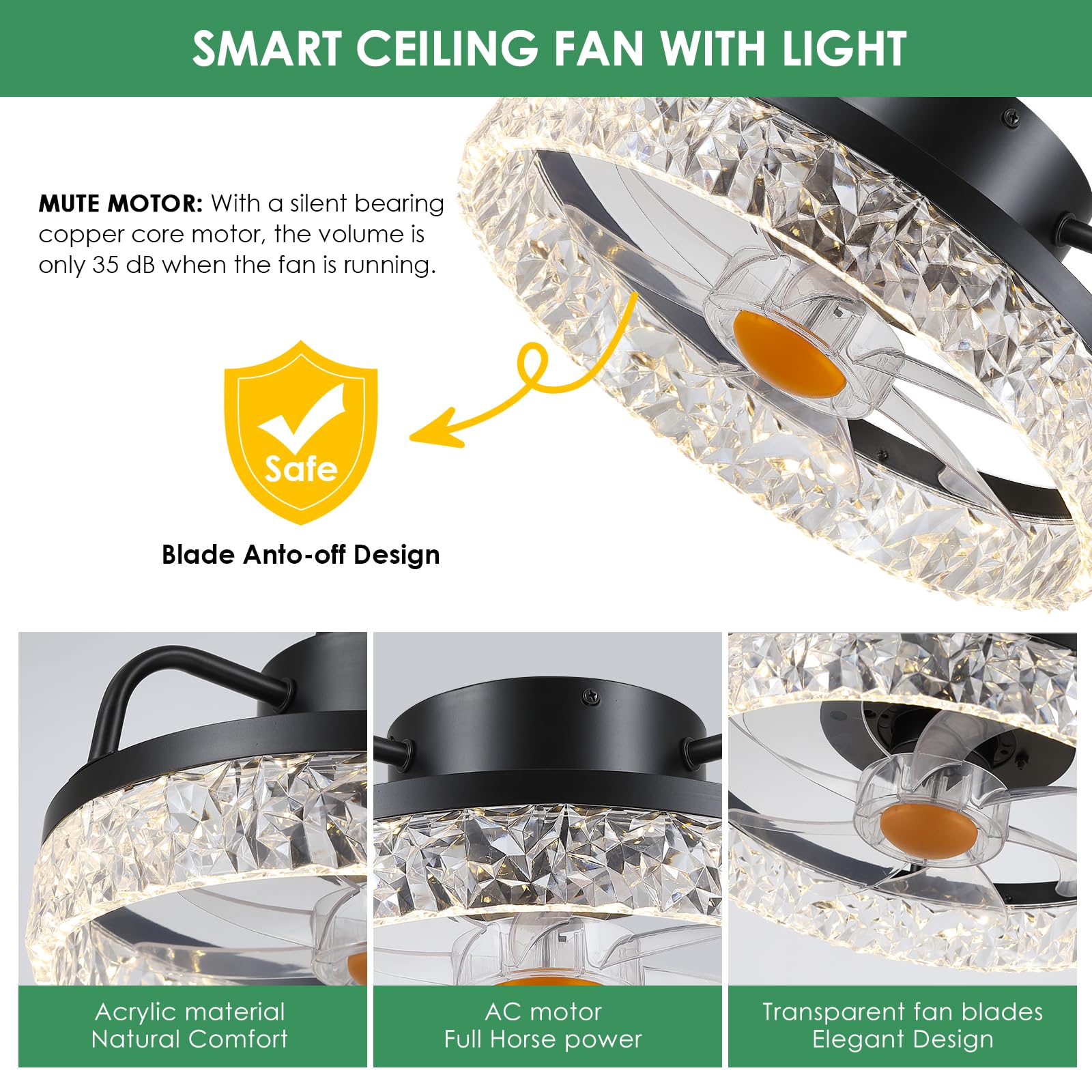 Mpayel enclosed bladeless design provides safe room cooling in compact spaces.