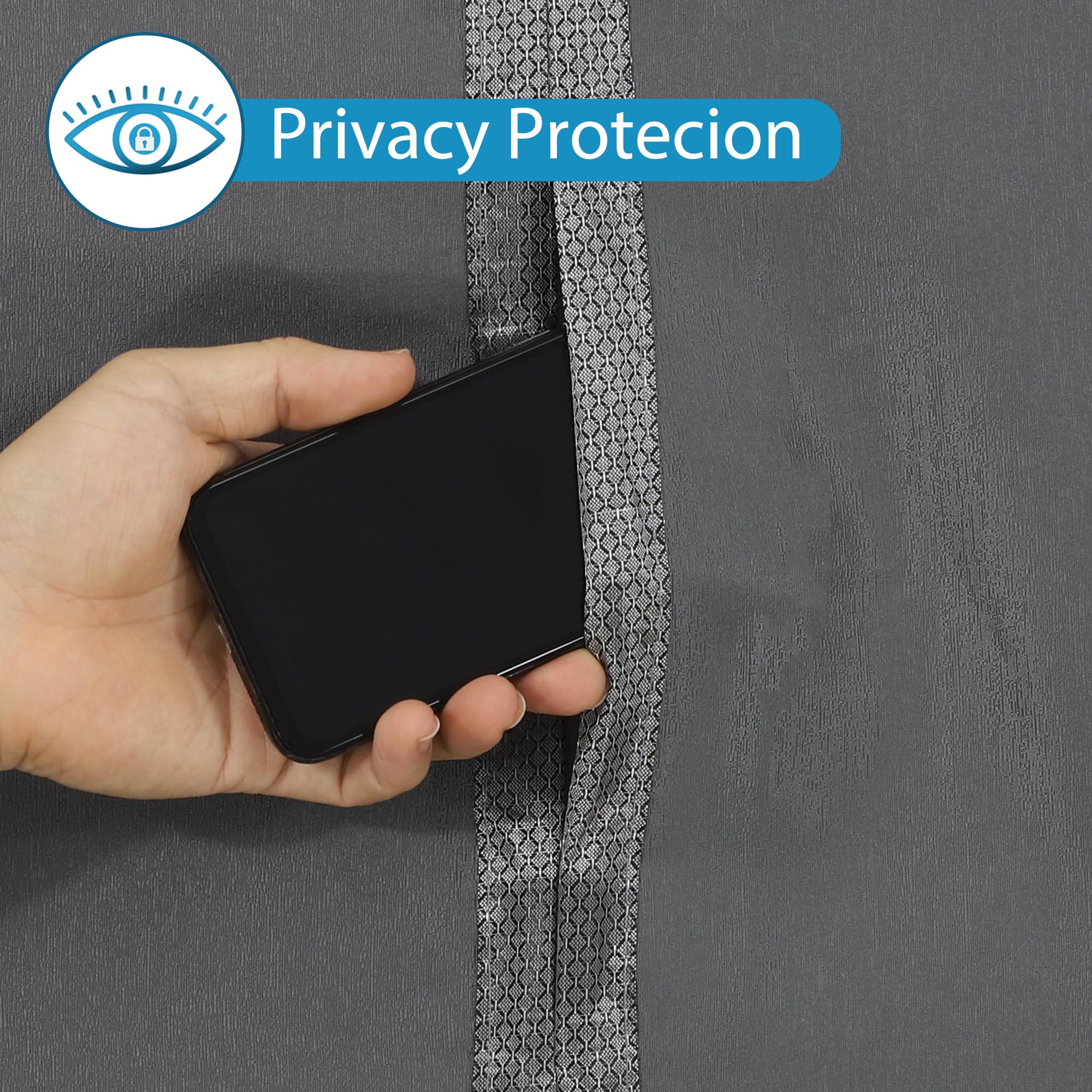 Mpmedo dark grey curtain demonstrates pet-friendly practicality for busy homes.