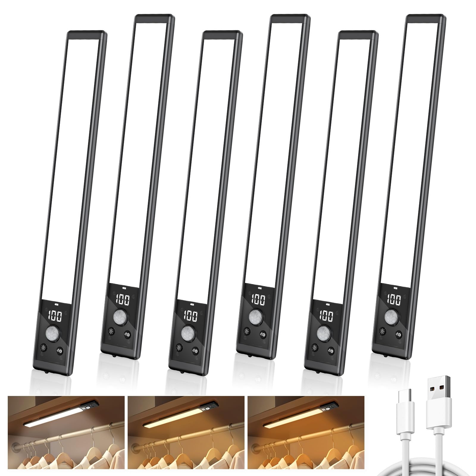 Mpotmiy 6-pack under-cabinet lights provide bright task lighting in kitchens
