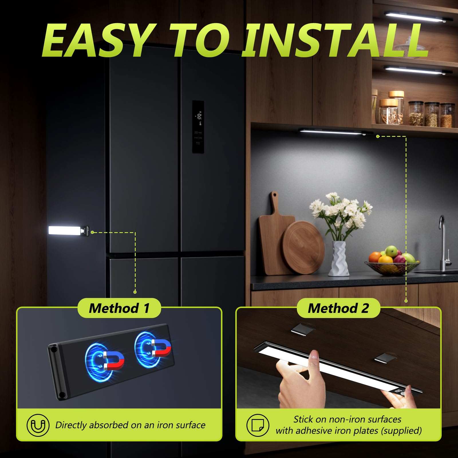 Mpotmiy kitchen and pantry lighting shown for versatile spaces.