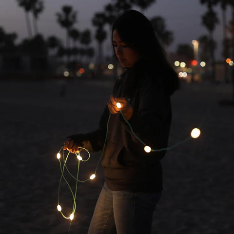 MPOWERD Luci solar panel recharges quickly for off-grid lighting.