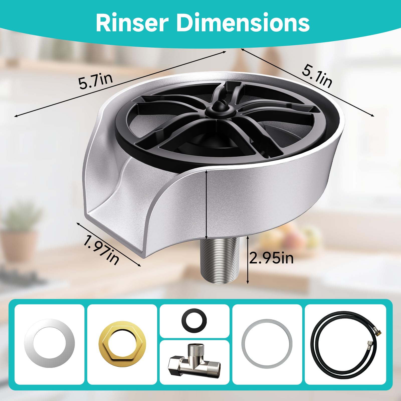 MQFORU Glass Rinser cleans cups under 3.53 inches in diameter