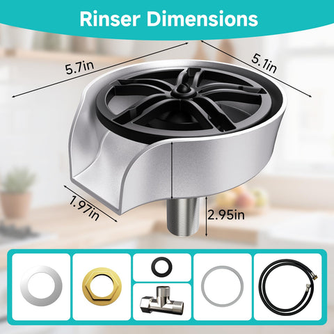MQFORU Glass Rinser cleans cups under 3.53 inches in diameter