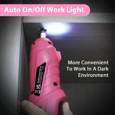 MQFORU built-in LED light illuminates dark corners for accurate tightening.