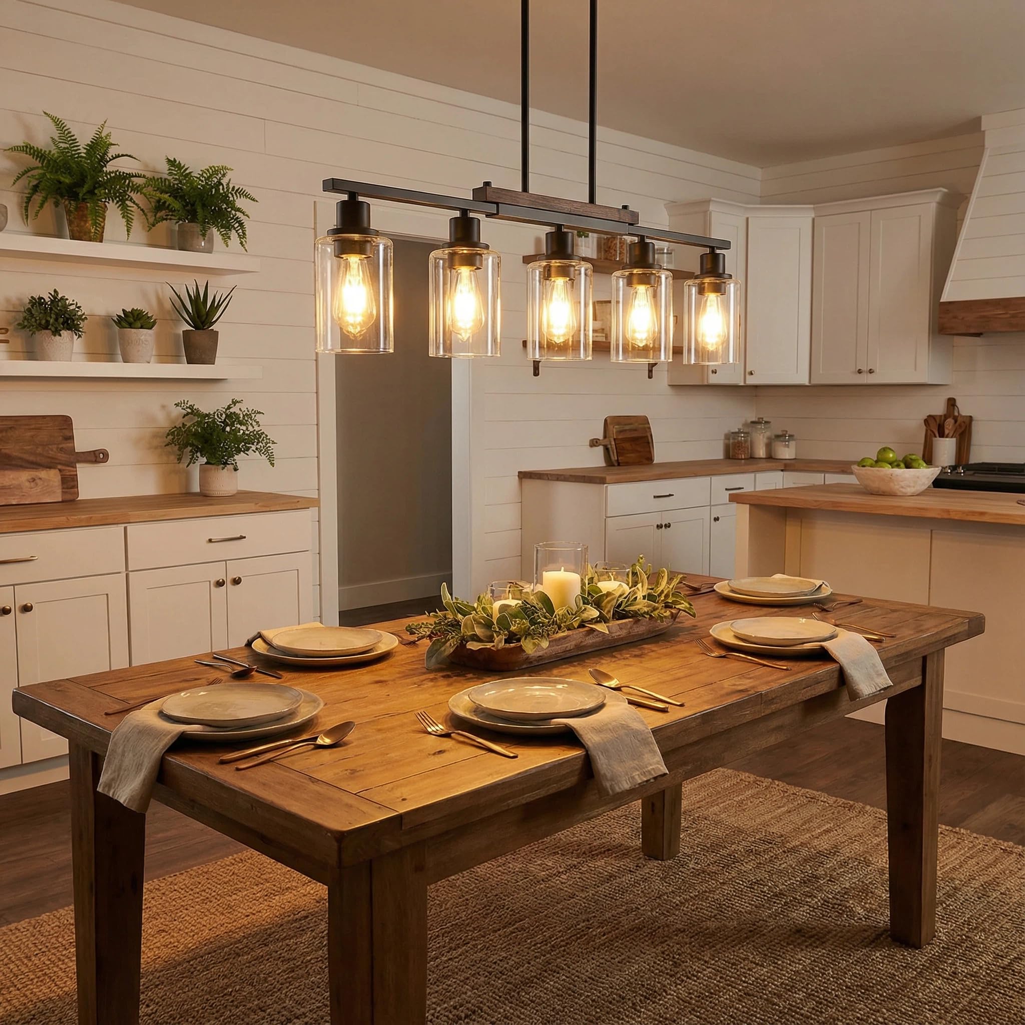 MQMQA adjustable height chandelier adapts to different ceilings for perfect alignment.