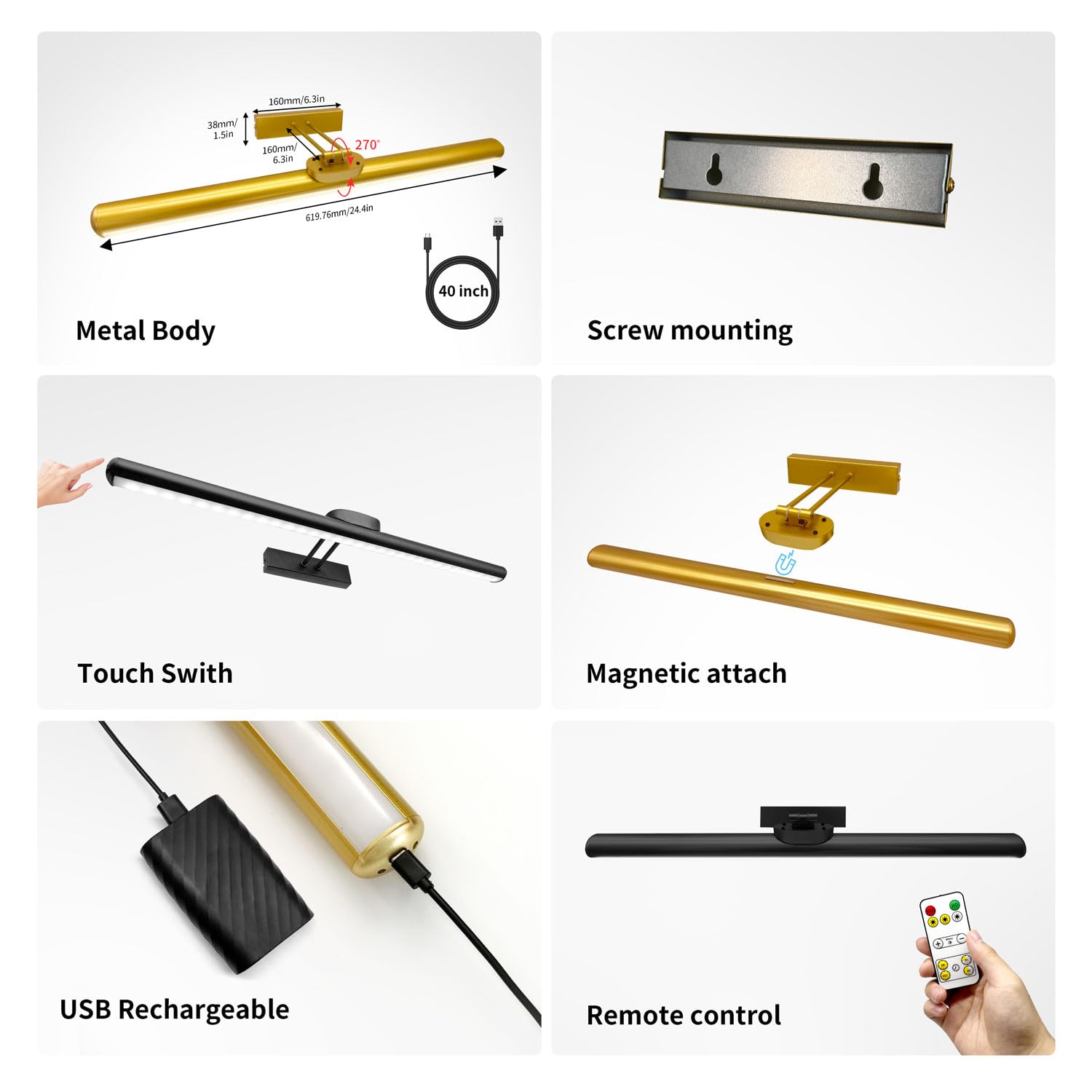 MQOUO 230-degree rotatable bracket for flexible light angles.
