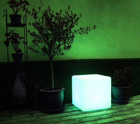 Mr.Go party-ready cube lamp creates instant atmosphere with easy setup.
