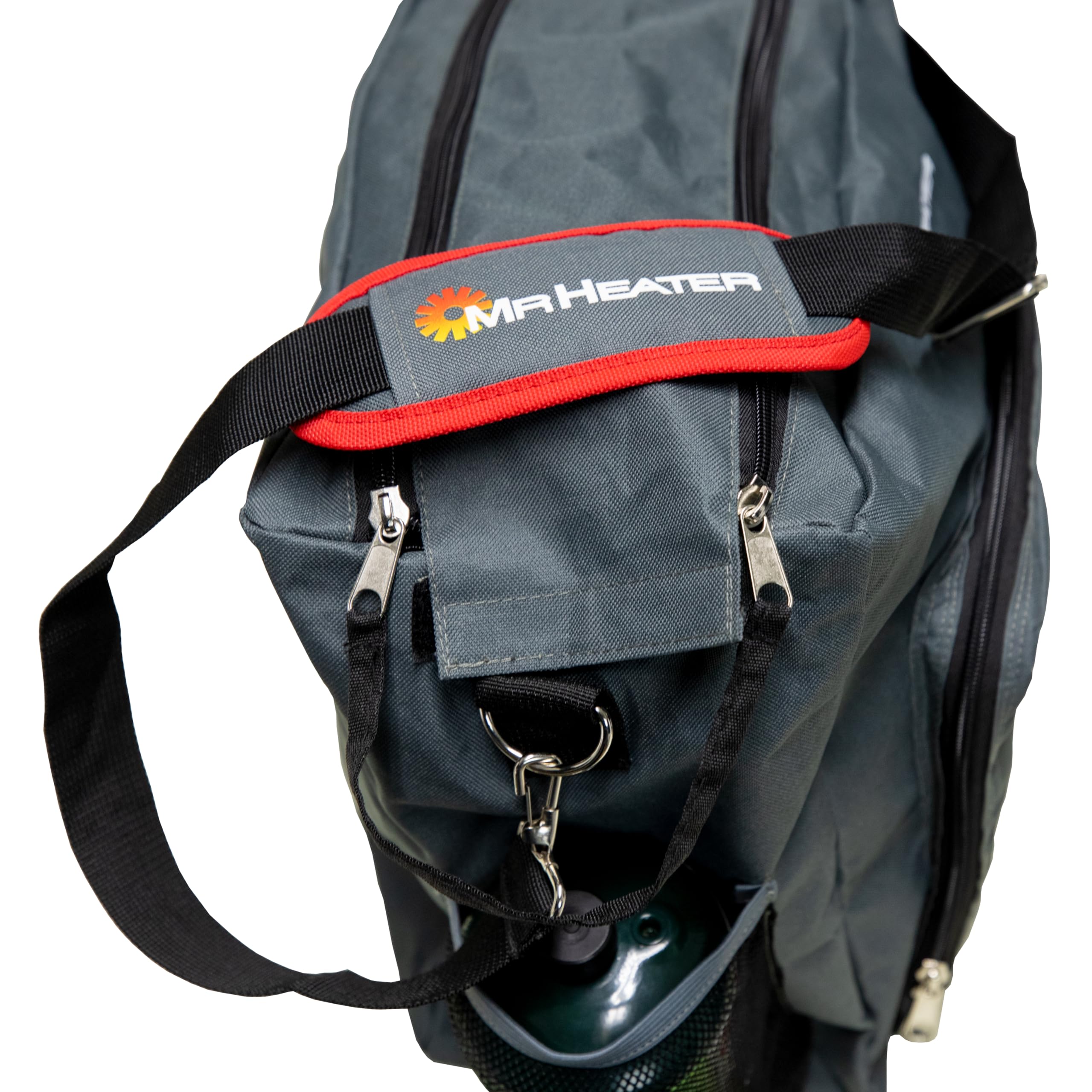 Mr. Heater Portable Buddy carry bag oversized zippers for easy loading.