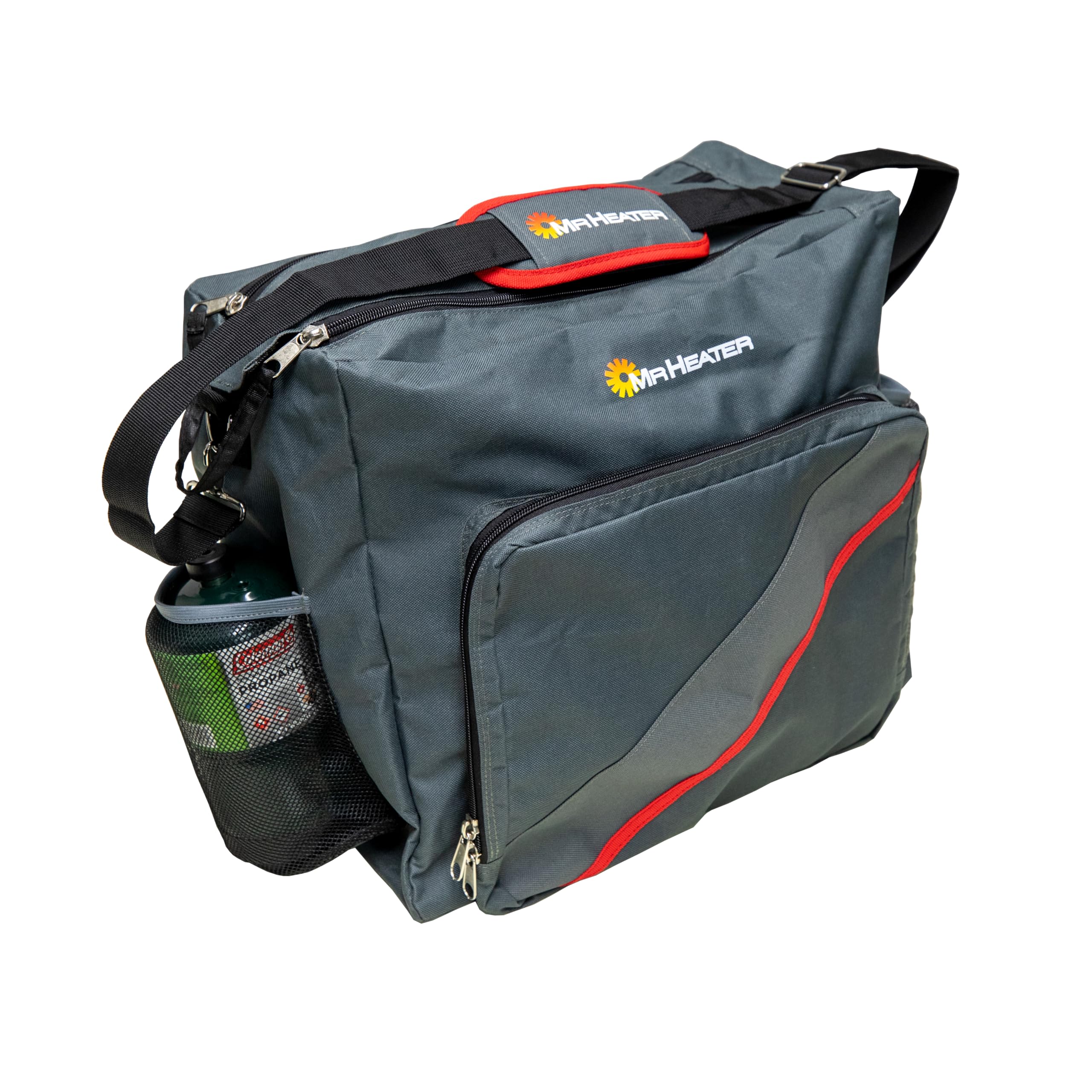 Mr. Heater Portable Buddy carry bag with padded strap for comfortable long carries.