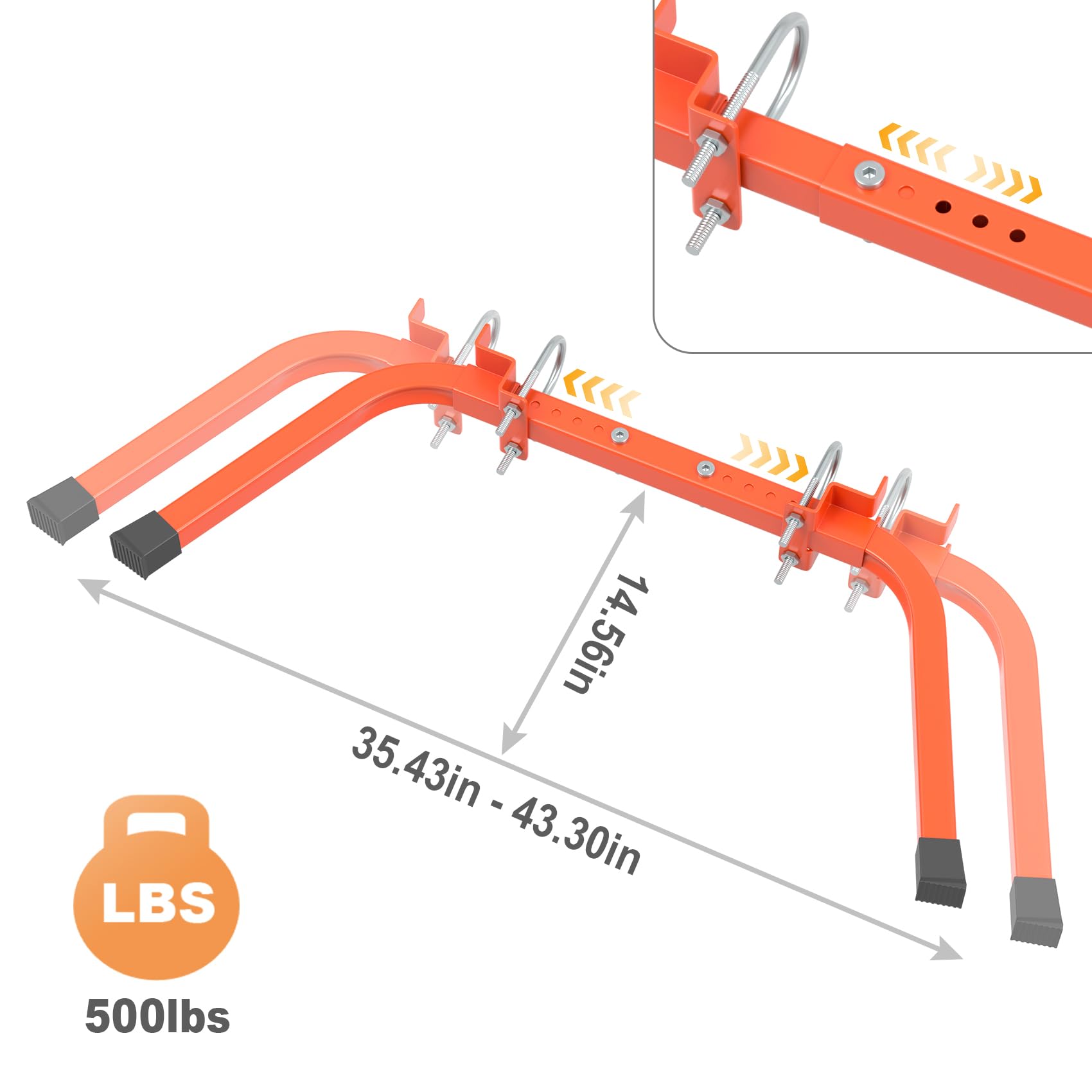 Mr IRONSTONE LS01-OGA wide compatibility fits ladders 15–27 inches wide