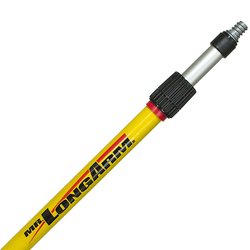 Mr. Long Arm 2408 fiberglass handle offers a comfortable grip for overhead tasks.