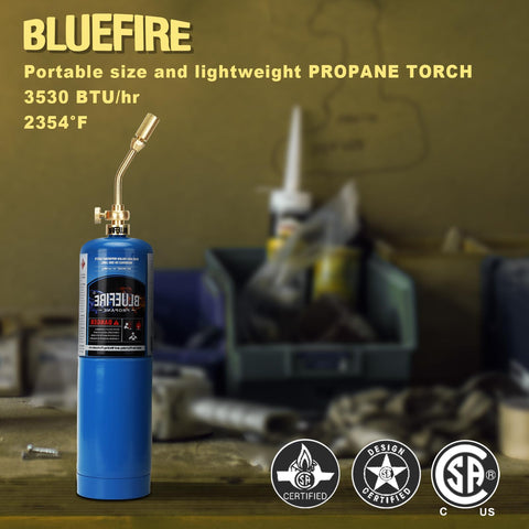 MR. TORCH Bluefire brazing copper tubing with a strong pencil flame