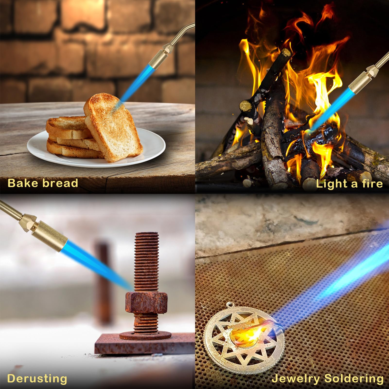 MR. TORCH Bluefire manual ignition enables quick starts in workshops or outdoors