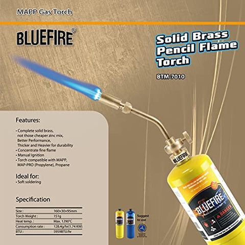 MR. TORCH Bluefire torch-only pack for users with existing gas cylinders