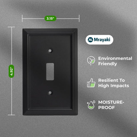 Duplex outlet cover by Mrayaki four-pack fits standard outlets for quick updates
