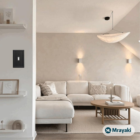 Mrayaki wall plate includes screws and screwdriver for fast, toolbox-ready installation