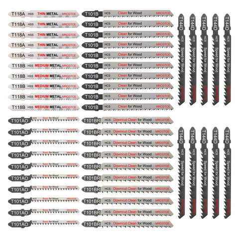 MRCGTCE 50-piece blades set in a durable storage case for easy access