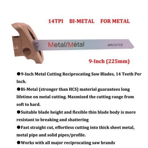 MRCGTCE bi-metal blade with extended life for metal cutting tasks