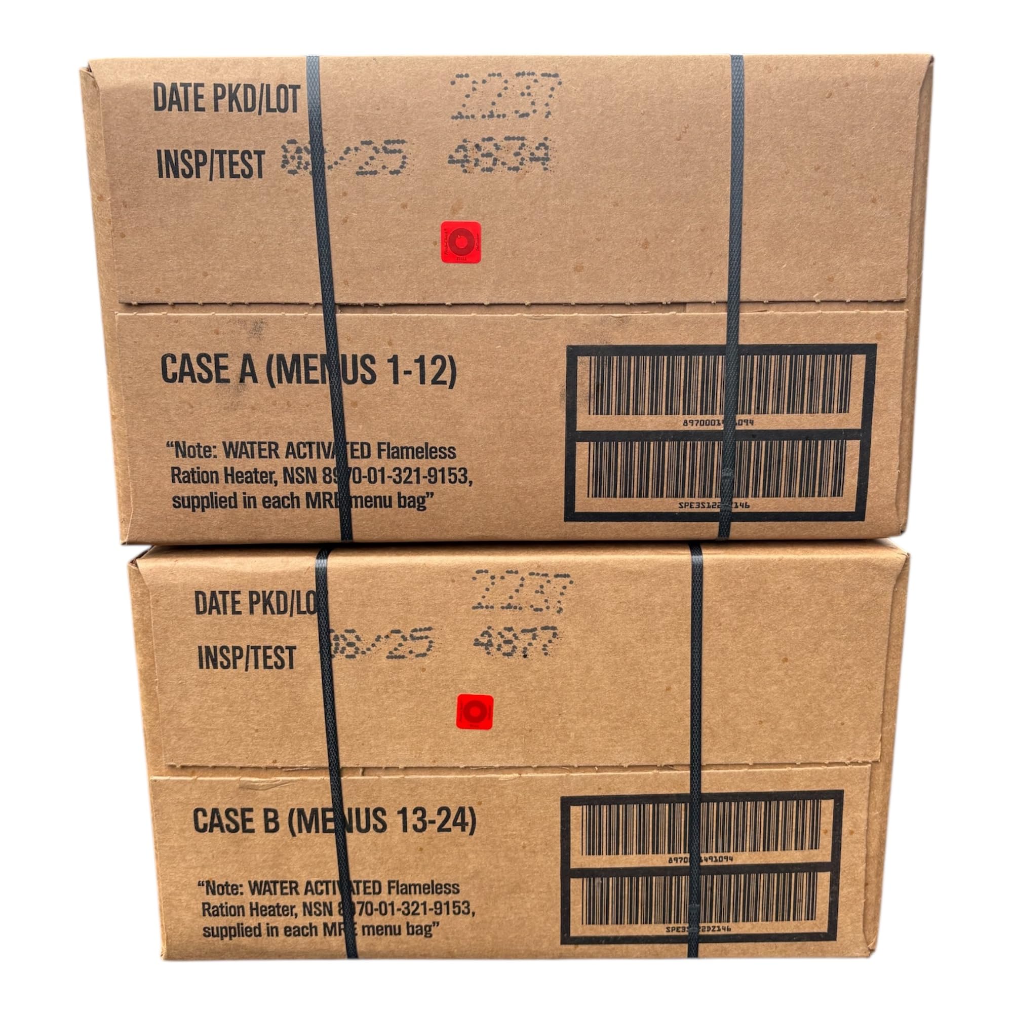 MRE flameless heater included helps quick warm meals in outdoor environments
