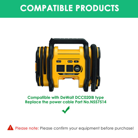 Mrgru N557514 charger side view highlighting compact design for DeWalt inflators.