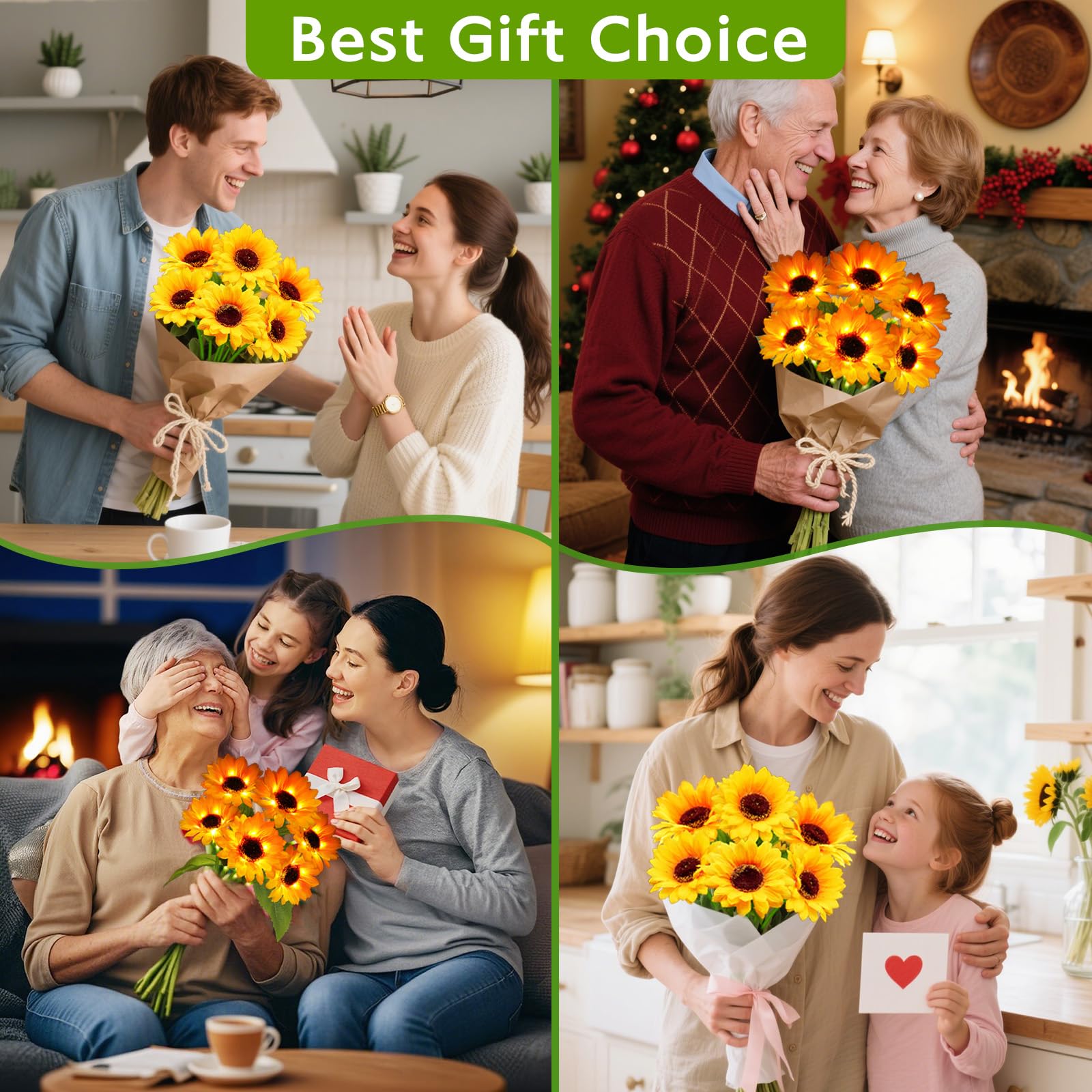 MRHEPHAESTUS gift-ready solar sunflower set, perfect for gardeners and moms