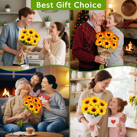 MRHEPHAESTUS gift-ready solar sunflower set, perfect for gardeners and moms