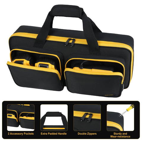 MRINCA dual charger compartments simplify access to two chargers.