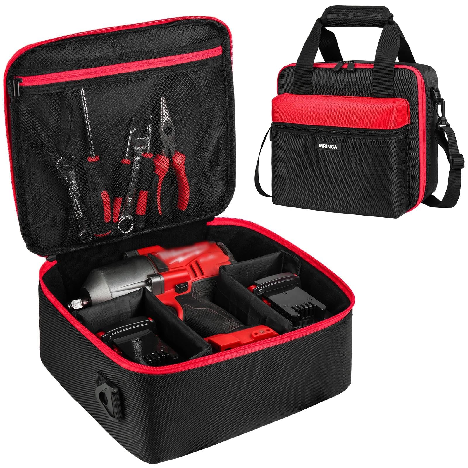 MRINCA case front view demonstrates rugged protection for Milwaukee and DeWalt wrenches