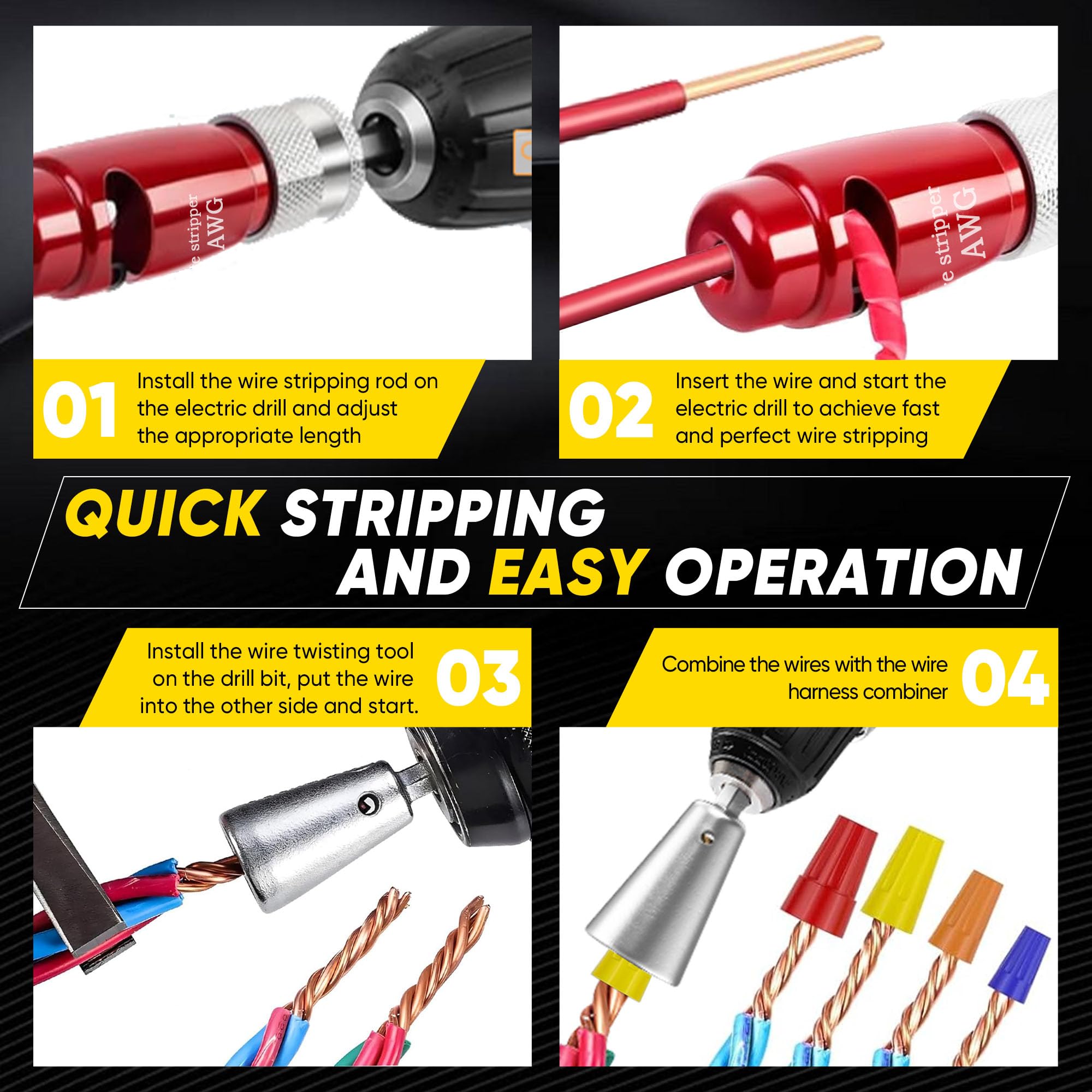 Mriykio Replacement Jaws for Wire Stripper ensure sharp, long-lasting cutting performance.