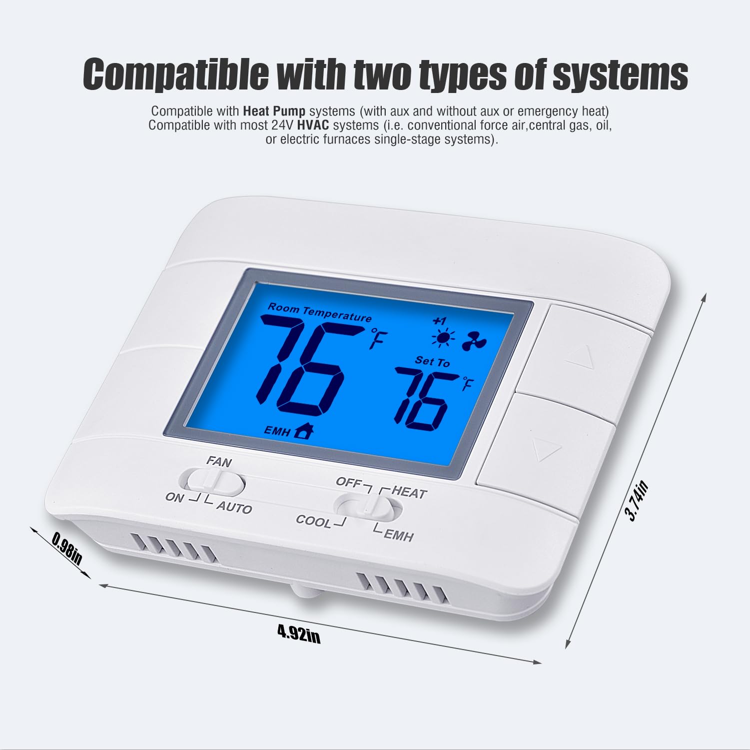 Mroinge thermostat powered by 24VAC or batteries without C-wire