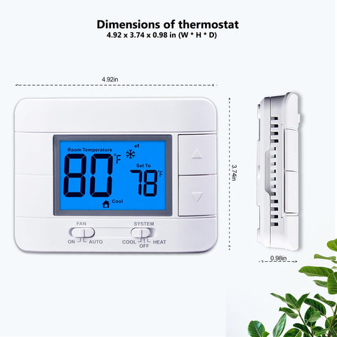 Mroinge thermostat compatible with central furnaces for versatile installation.