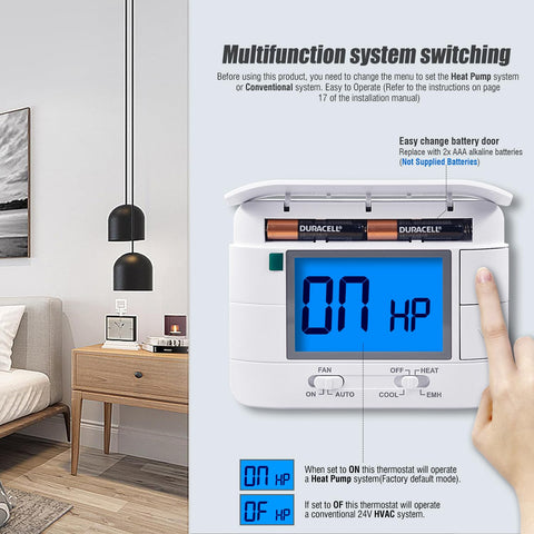 Mroinge thermostat with compressor delay protection to reduce wear