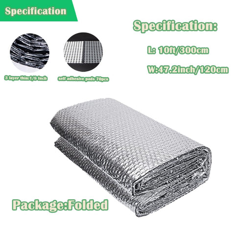 MRPAPA durable aluminum foil-bubble construction withstands attic environments.