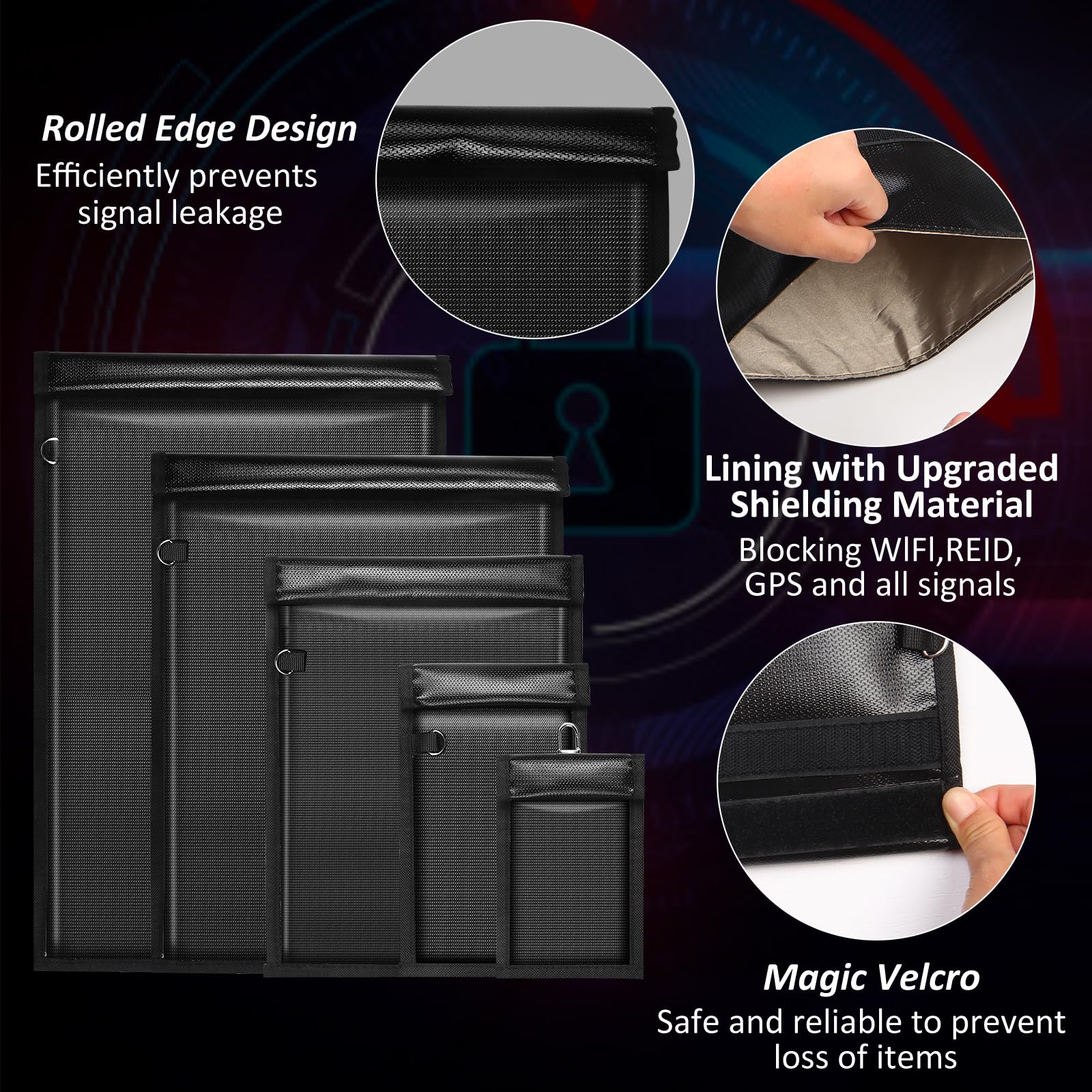 MRRCYUR RFID bag small for watches and cards guards sensitive items.