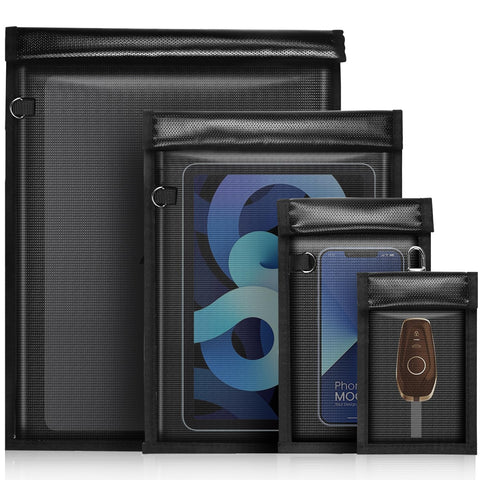 MRRCYUR large Faraday bag shields laptops and tablets from signals while traveling.