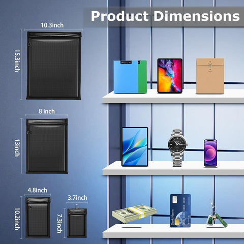 MRRCYUR small RFID bag keeps watches and cards shielded from unauthorized access.