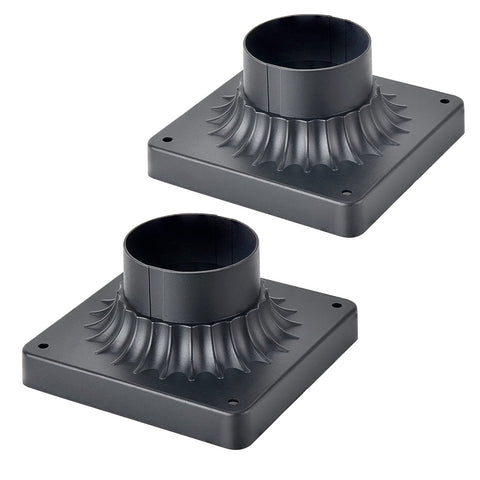 MrSconce pier mount base 2-pack, front view, durable outdoor mounting for wet locations.