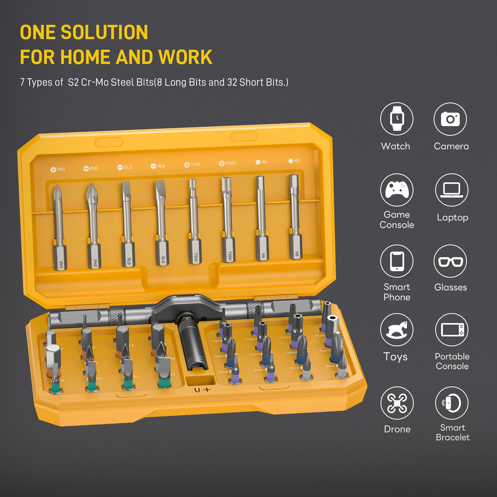 MrToNo precision bits suit electronics like consoles and tablets.