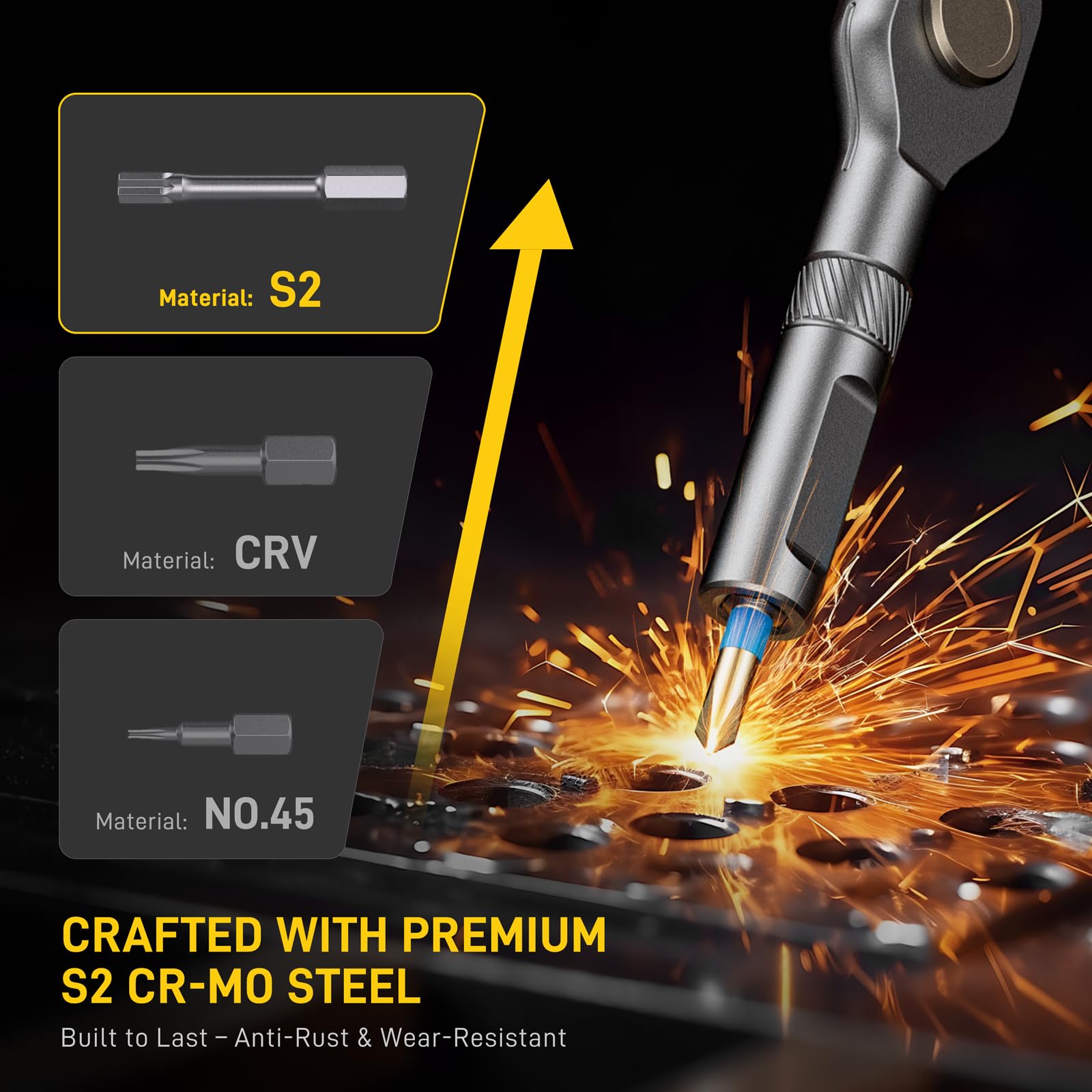 MrToNo aluminum T-handle ratchet offers comfortable grip for repairs