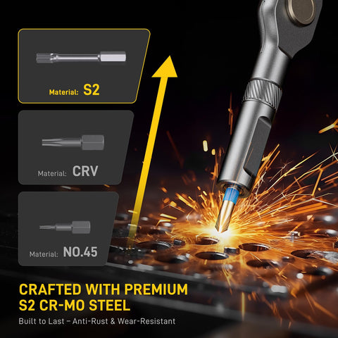 MrToNo aluminum T-handle ratchet offers comfortable grip for repairs