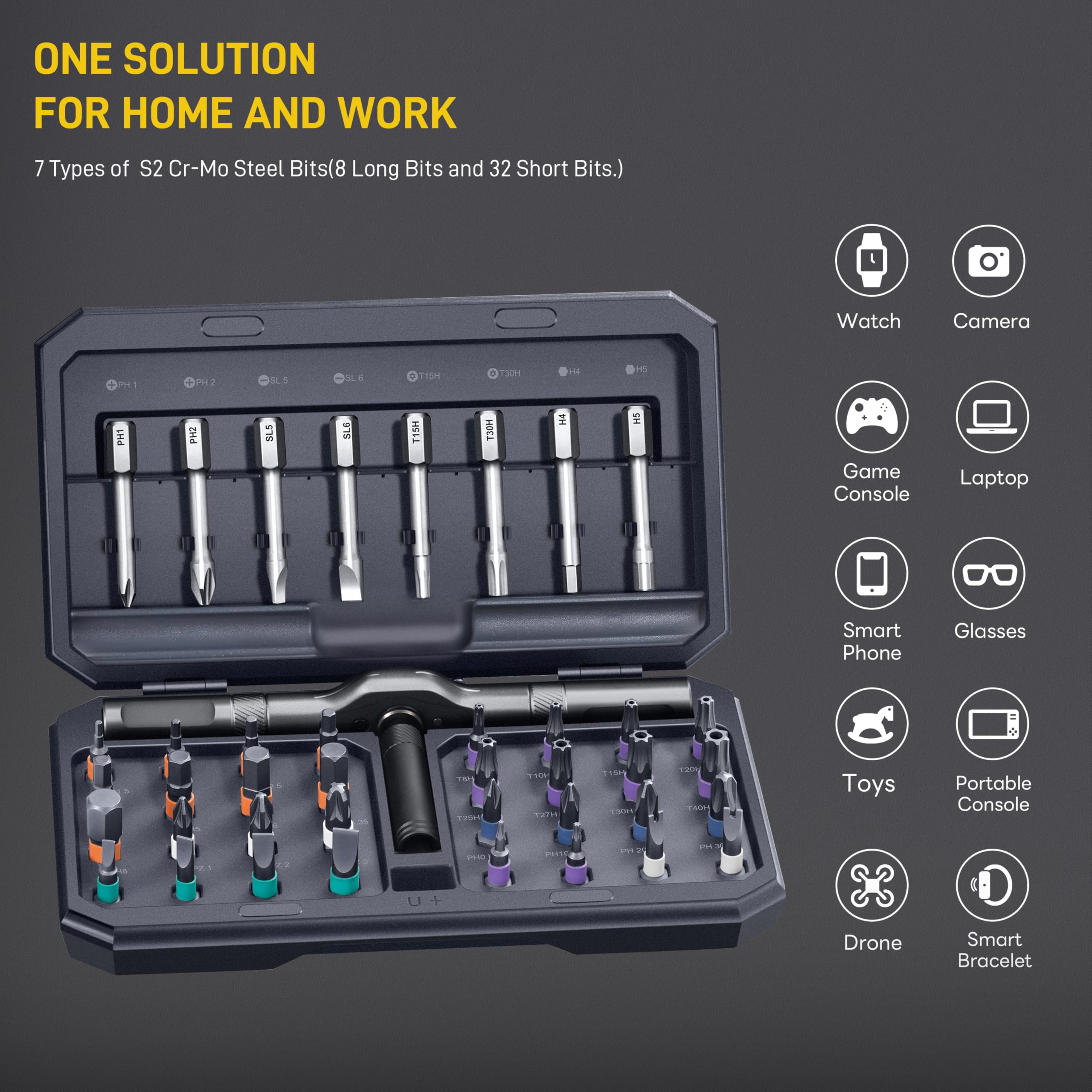 MrToNo stylish 42-in-1 set makes a practical gift for DIY enthusiasts.