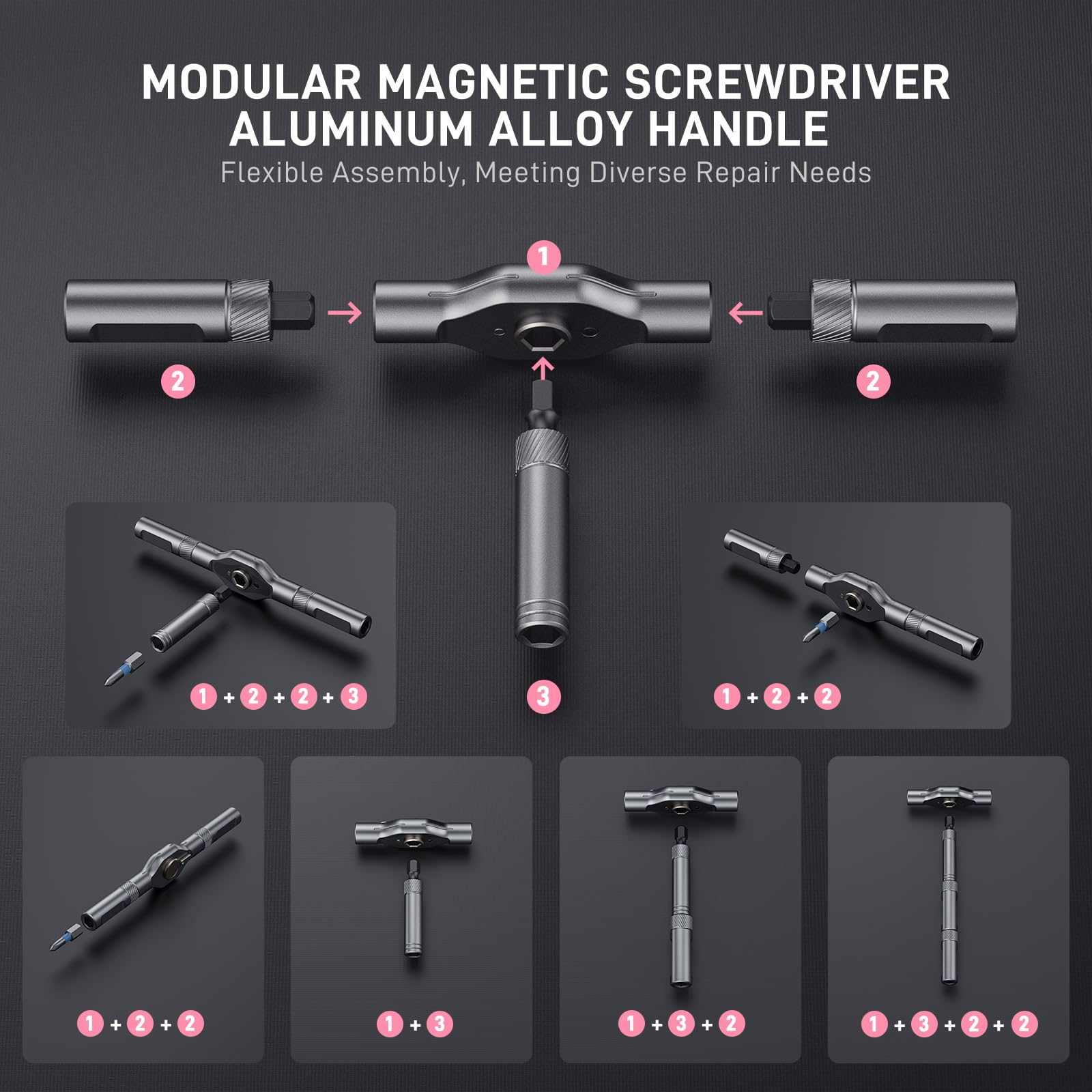 MrToNo magnetic bits close-up emphasize secure screw holding.