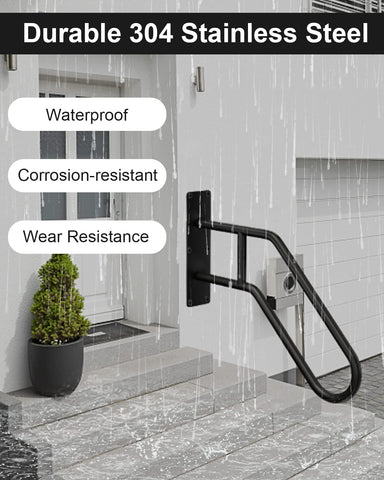 Mrupoo wall-mounted handrail offers safe indoor or outdoor use with easy installation.