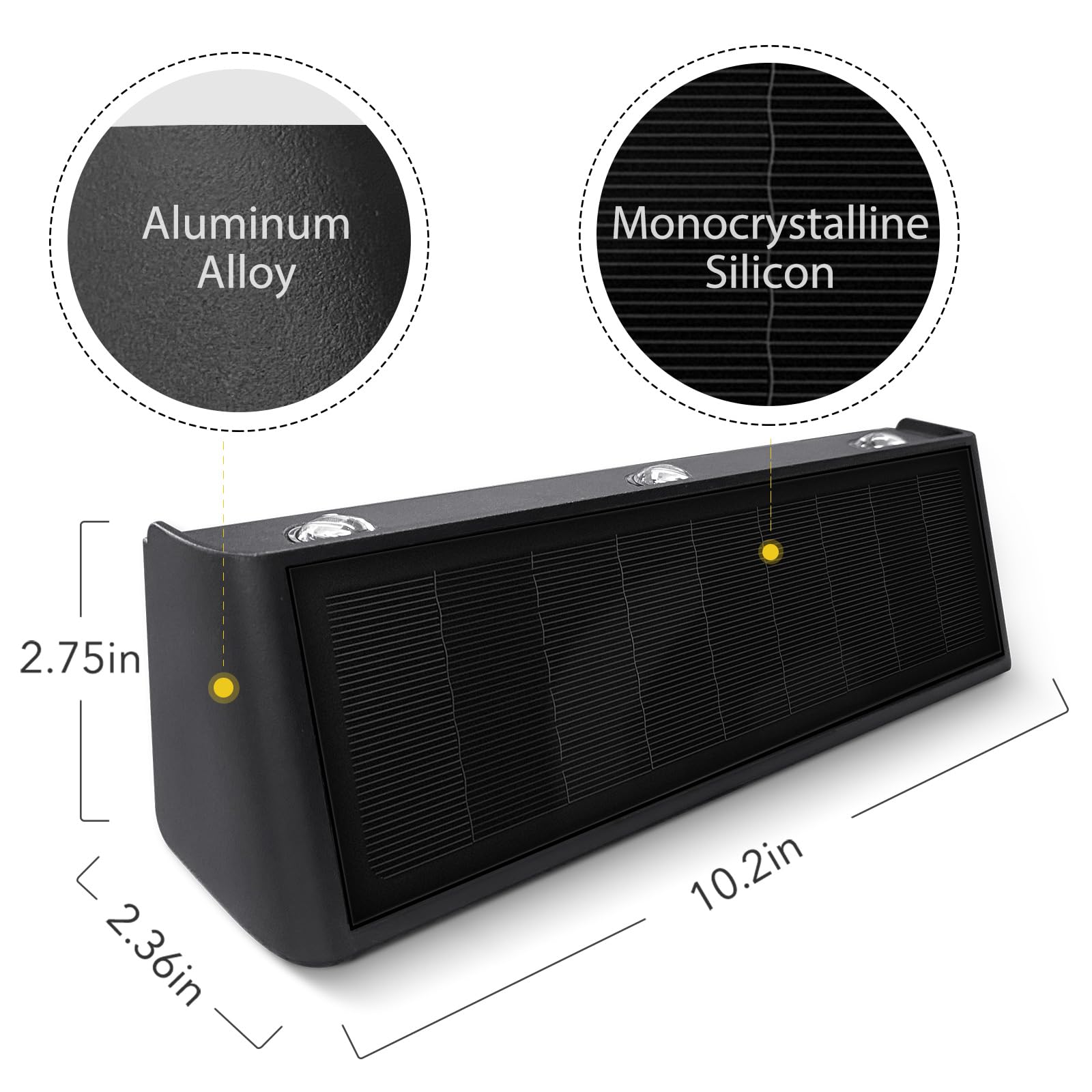 Mrzxy wall light installs easily without wires on signs fences or gates.