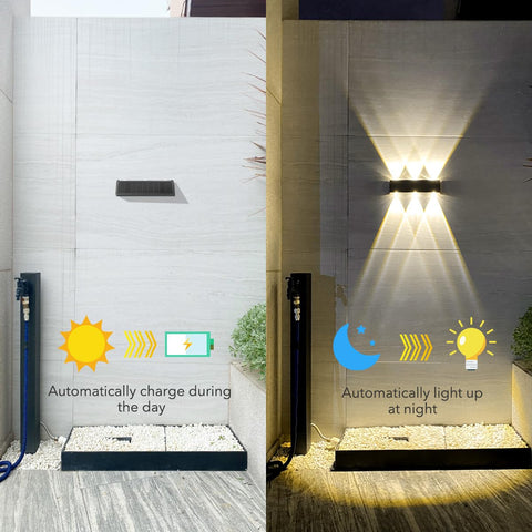 Mrzxy aluminum wall sconce provides durable, heat dissipating exterior illumination.