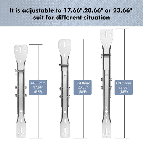 MS.GD Magisale adjustable bracket positions at 18 21 or 24 inches for a versatile fit