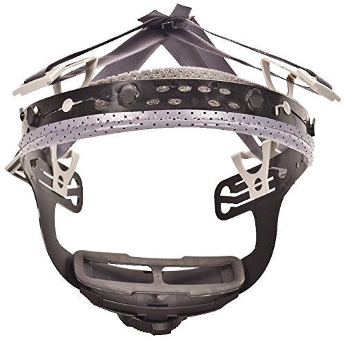 MSA Fas-Trac III suspension side view showing no-metal design and padding for comfort