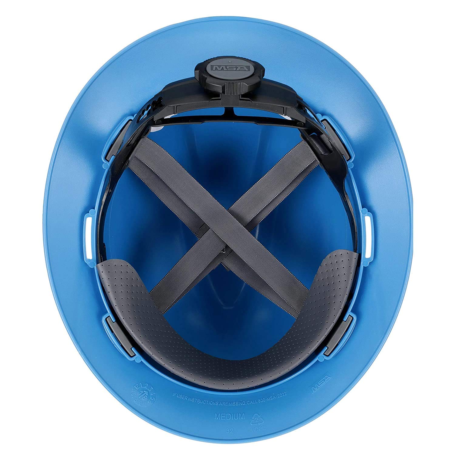 MSA V-Gard full-brim hat accessory slots support shields and lamps.